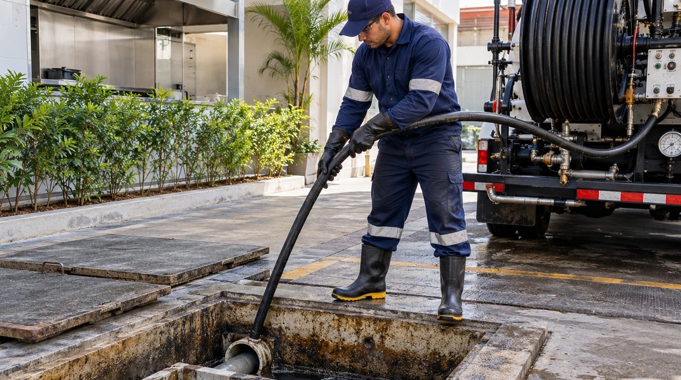 Hidrojateamento de Caixa de Gordura em Recife‑PE