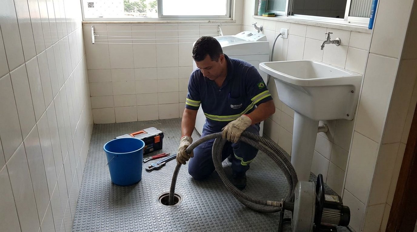 Ponto de Esgoto na Lavanderia em Recife‑PE